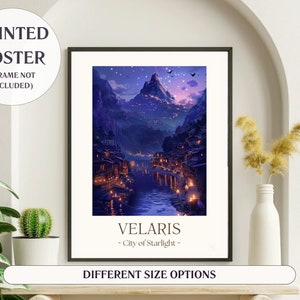 City of Starlight | Velaris Print | Night Court Printed Poster | ACOTAR Print | UNFRAMED | A Court of Thorns and Roses | Sarah J Maas Print