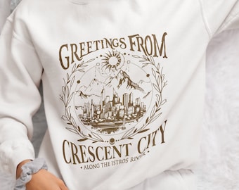 Greetings From Crescent City Bryce Quinlan Bookish Sweatshirt, Crescent City Merch, Sarah J Maas Merch, Heavy Cotton Tee Bookish Gift