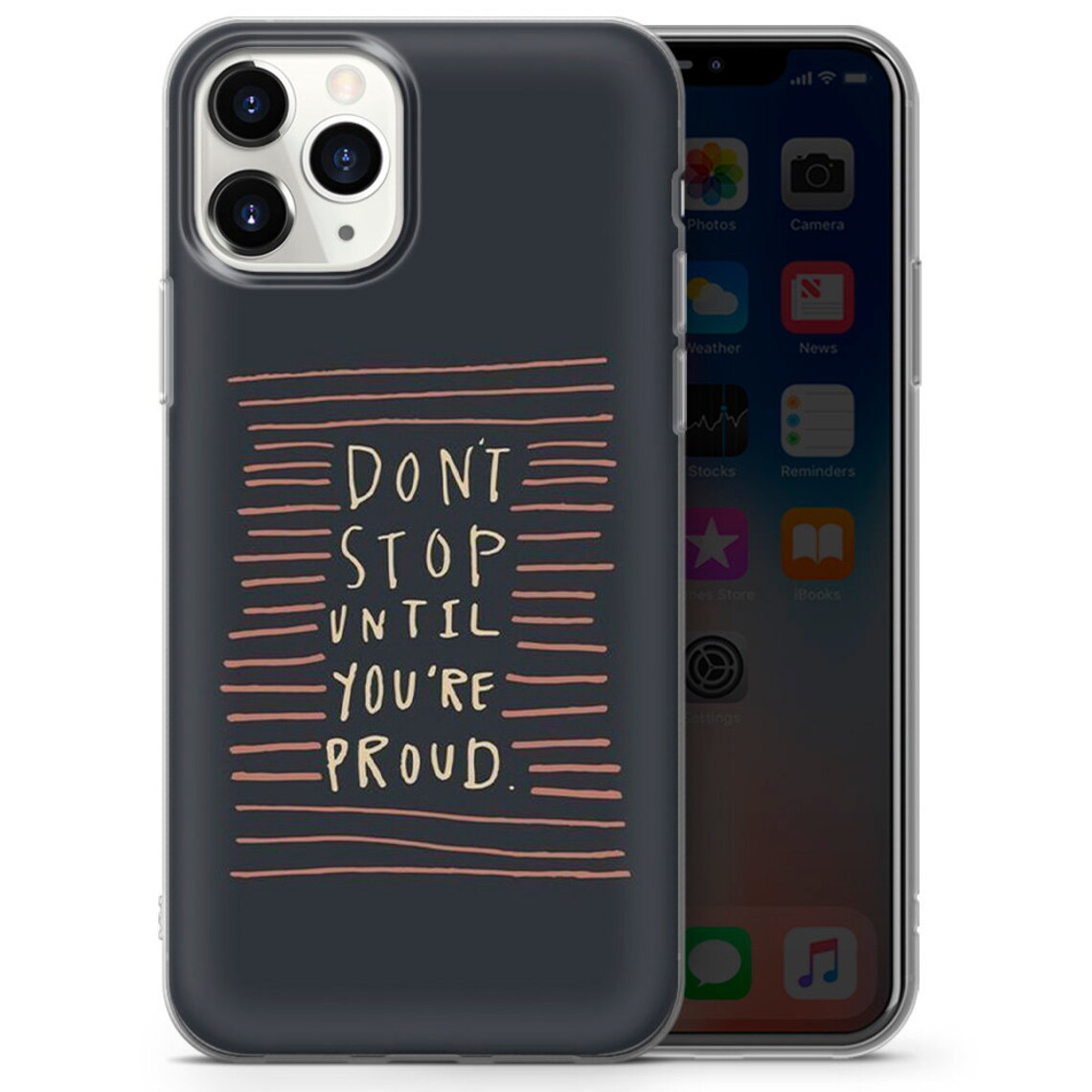 Quote Phone Case Inspirational Text Cover for iPhone 7 8 | Etsy