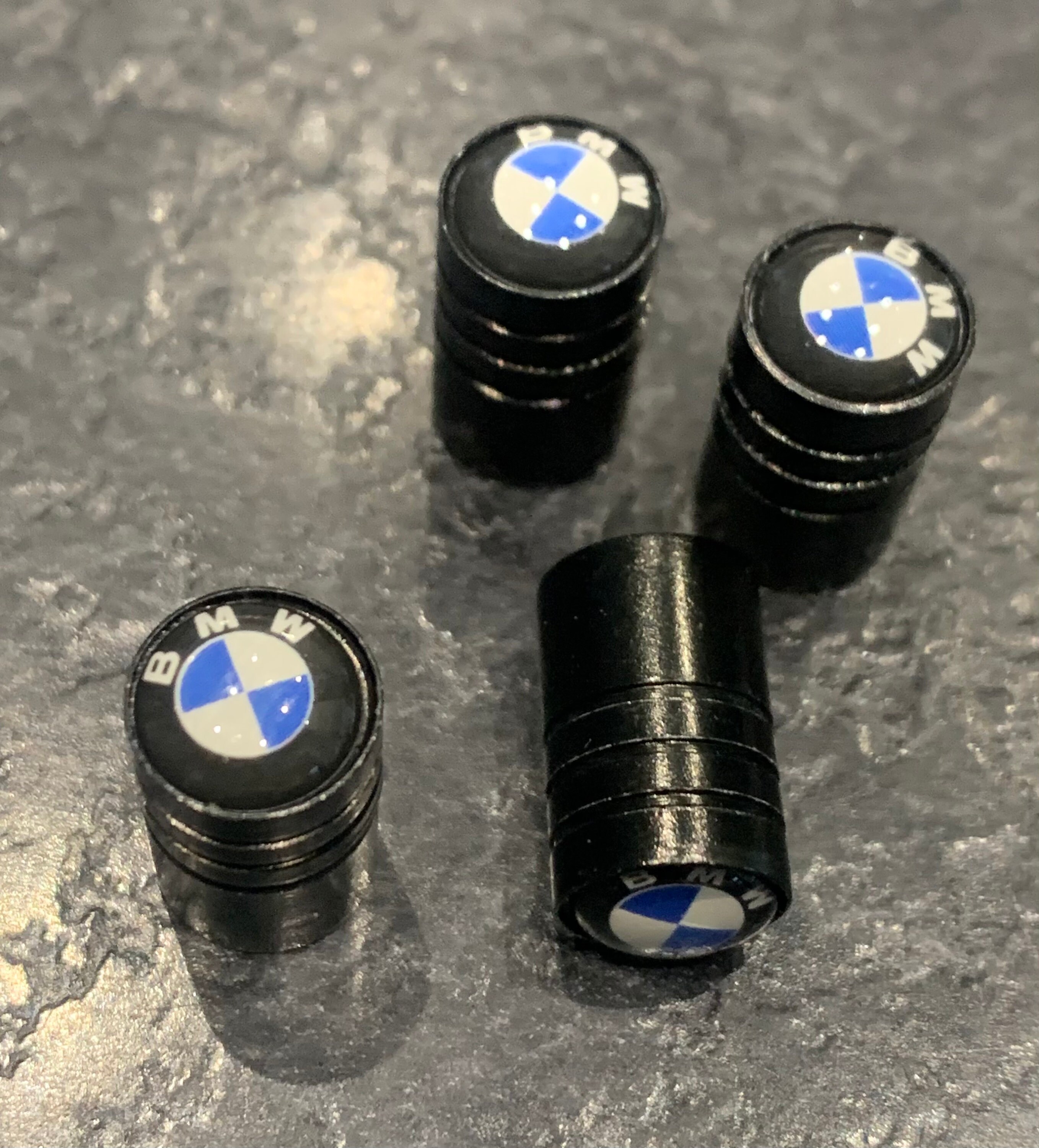 BMW Tyre Wheel Valve Dust Caps NOIR X 4 Etsy