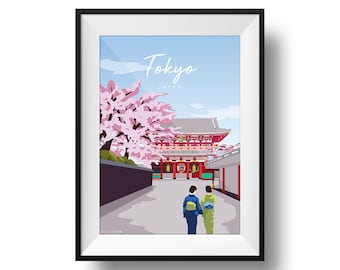 Tokyo Print | Fine Art | Colour | Wall Art | Travel | Landscape | Scenery | Japan | Decor | A4 | A3 | A2