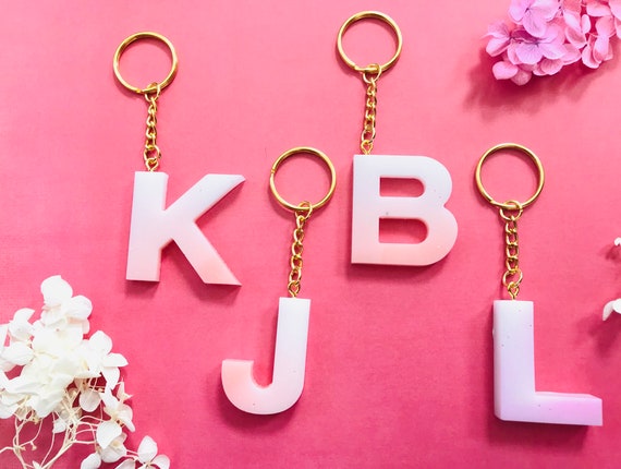 Cute letter keychain discount