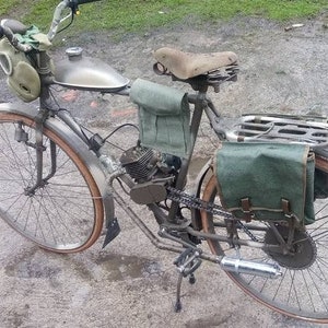 Bolsa de linho verde para bicicleta, bolsa de alforje, bolsa de bicicleta para ciclismo, bolsa mensageiro vintage