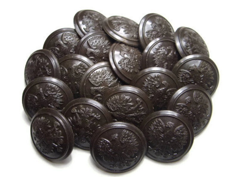 Army Buttons Lot, 1967 Vintage Buttons for Jacket, Military Style