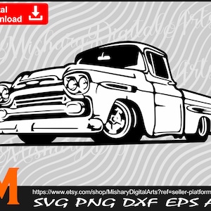 Vintage Truck svg, Truck svg, Pickup Truck svg, Farm Truck svg, Old Truck svg, Truck Silhouette - Cut and Printable Files