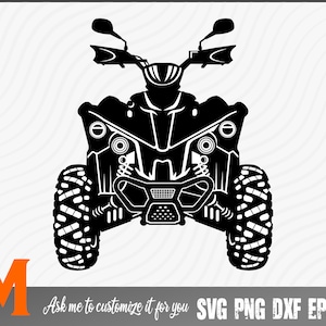 ATV Silhouette #1 ATV Svg, 4 wheeler svg, off road svg, mud riding svg - svg cut file, vector, clipart, dxf png, silhouette