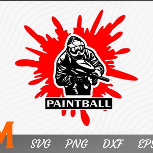 Splash Running Player Paintball Svg - Paintball Clipart, Cut file Svg, Shooting Svg, Firing SVG, Paintball Vector for Paintball Players