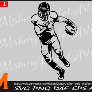 Offensive Football Player svg, American Football Svg, Football Silhouette for Cricut, CNC, Laser, Vinyl Cutter, Decal Sticker, T-Shirt File.