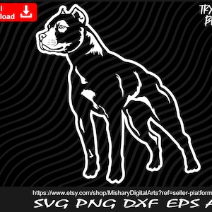 American Bully svg, American Pitbull svg, American Bully svg, Pitbull svg, Pitbull Silhouette - Cut and Printable Files Digital Download