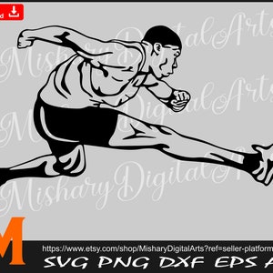 Jumping Track & Field svg, Running svg, Silhouette, Cameo, Cricut, CNC, Laser, Vinyl Cutter, Decal Sticker, T-Shirt File.