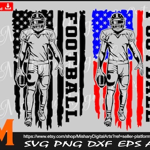 Version 2 American Football Player svg, American Football svg, Football Player svg - Instant Digital Downloads