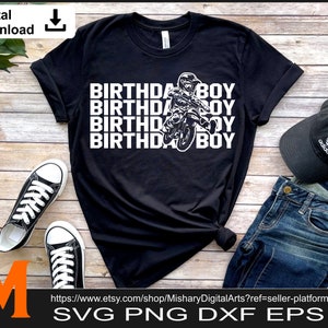 Cool Birthday Boy Word/Text, Motocross svg, Dirt bike svg, Biker svg - SVG cut file, Vector, Png, Dxf & Silhouette