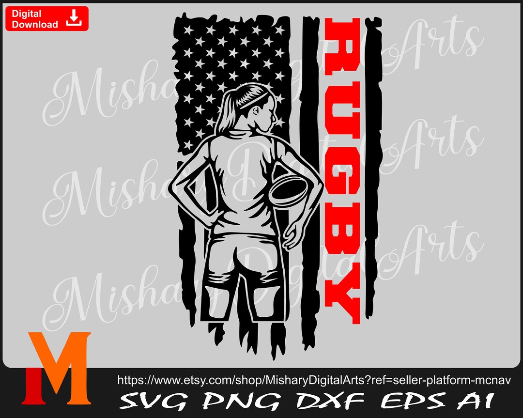 Rugby Girl Player Svg, Patriotic Us Flag Svg, American Football SVG ...