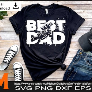 Best Dad Distressed/Smashed Text, Off road svg, Dirt bike svg, Motocross Svg - SVG cut file, Vector, Png, dxf Silhouette