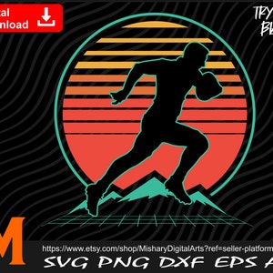 Aesthetic Retro svg, Rugby svg, Sports svg - Cut and Print Digital Downloads