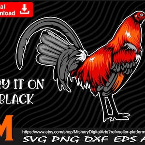 Red Rooster Sublimation svg, Rooster Clipart, Rooster Design, Chicken Sublimation Chicken Print Cut file - Digital Downloads