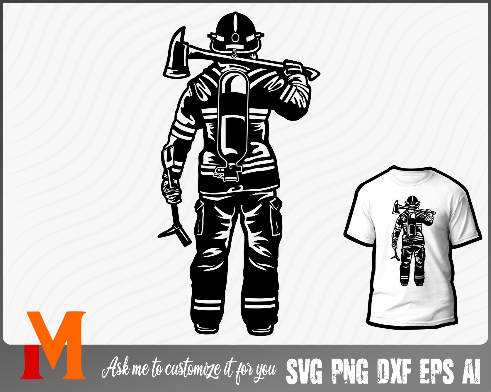 Fireman Clipart Firefighter Svg Fireman Silhouette Fire Etsy | My XXX ...