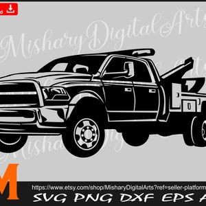Abschleppwagen svg, Abschleppen svg, LKW svg - Cricut, CNC, Laser, Schneideplotter, Aufkleber Aufkleber, T-Shirt-Datei.