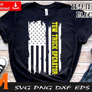 Patriotic Us Flag Tow Truck Operator svg, Tow Truck svg, Towing svg, Truck svg  - Instant Digital Downloads