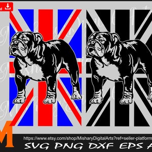British Bulldog svg, Standing Dog svg, Bulldog svg, Cricut, Cuttable files - Instant Digital downloads