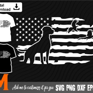 Distressed US Flag Dog Pheasant Hunter, Bird Hunting SVG - Pheasant SVG, Clipart, Pheasant Hunter Svg for Hunters