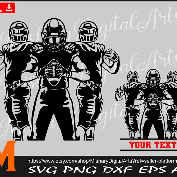 Football Team Silhouette - SVG, PNG, CNC, Laser, Vinyl Cutter, Silhouette, Cricut, Decal, Sticker, T-Shirt File!