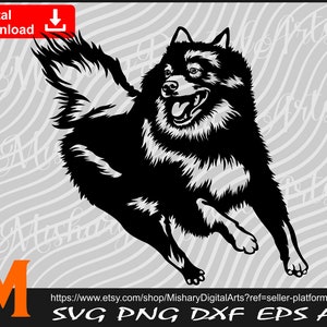 Playing American Eskimo svg, American Eskimo Silhouette, American Eskimo png, Dog svg - Cut and Printable Files Digital Download