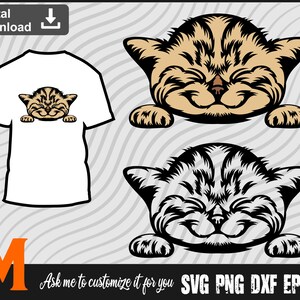 Cat Silhouette, Cat Vector, Cat Svg, kitten svg, Cute cat svg - Cat Cut File, Png, Vector, SVG for Cat Lovers