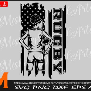 Afro Girl Player svg, Rugby Silhouette, Patriotic Us flag svg, Rugby SVG - Instant Digital Downloads
