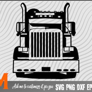 Silhouette # 1, Big Truck svg, Truck svg, Trucker svg - SVG gesneden bestand, vector, png, silhouet Digital Download
