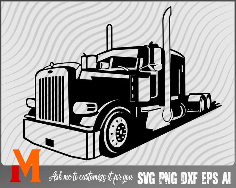 Silhouette 2 Trucker Svg Trucker Cut File Png Vector - Etsy