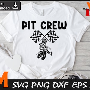 Pit Crew svg, Dirt Track svg, Off road svg, Dirt bike svg, Motocross Svg - Print and Cuttable Digital Downloads
