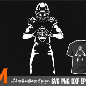 Football Silhouette #3 Football SVG - Football Cut File, Png, Vector, Sports SVG for Football Lovers