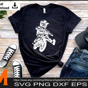 Silhouetted # 2, MX Vector, Motocross Kid svg, Dirt bike svg, Biker svg Dirt Boy Svg - SVG cut file, Vector, Png, Dxf & Silhouette
