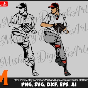 Baseball Pitcher Silhouette, Baseball Player svg - Instant Digital Downloads