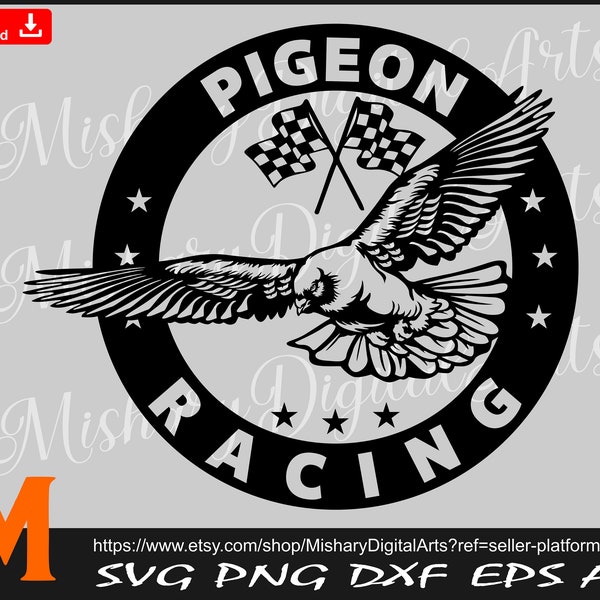 Pigeon Racing / Pigeon svg, Pigeon Clipart, Peace svg - Fichiers découpés et imprimables Téléchargement numérique