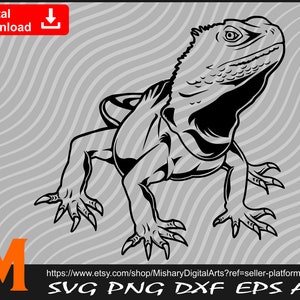 Reptile svg, Lizard svg, Bearded Dragon svg - SVG Cut/Print File, Cricut File, Vector Digital Download