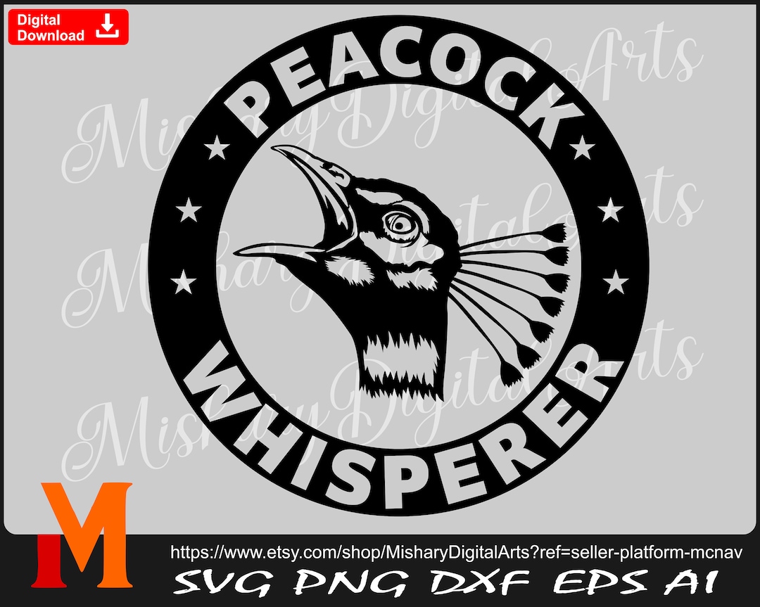 Peacock Whisperer Svg, Peacock Head Svg, Peacock Svg Cuttable and ...