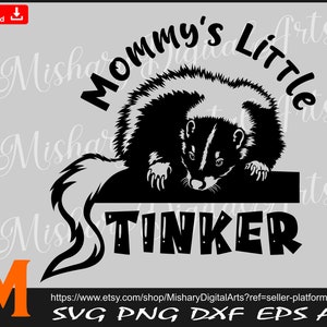 Mommy&#39;s Little Stinker, Cute Skunk svg, Skunk svg - Cuttable en Printable Digitale Downloads