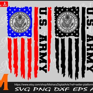 US Army svg, Patriotic US Flag svg, Military svg - Cuttable and Printable Digital Download Files.