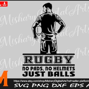 No Pads, No Helmets just Balls, Rugby svg, Patriotic US Rugby Football svg, American Football SVG, PNG, Vinyl Cutter, Cricut, T-Shirt File