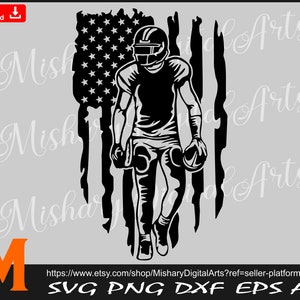 Voetbal svg, Voetballer svg, American Football svg, Silhouet voor Cricut, CNC, Laser, Vinyl Cutter, Sticker Decal, T-Shirt File.