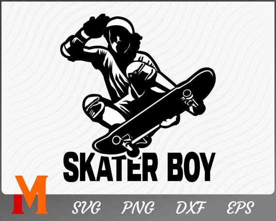 Skater Jump Boy, Skateboard Svg, Sports Svg SVG Cut File, Png.