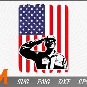 Salute Our Heroes Colored Patriotic US Flag, Military svg, Armed Forces svg - SVG cut file, Vector, Png, Dxf, silhouette Digital Download