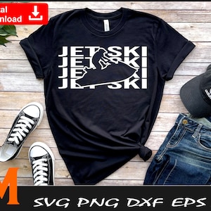 Cool Jet Ski Repeated Word, Jet Ski Svg, Jet Ski Png - Digital Download