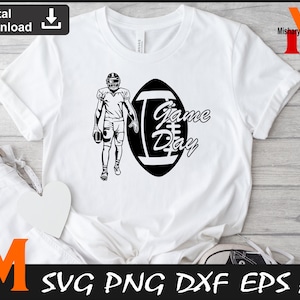 Football Game Day svg, American Football Svg, Football Player svg for Cricut, CNC, Laser, Vinyl Cutter, Decal Sticker, T-Shirt File.