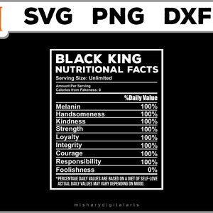 Black king Nutrients SVG definition of Black King - black man svg, melanin svg, black dad svg, african american svg