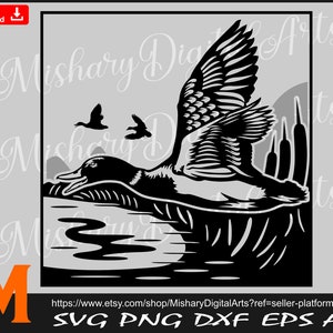 Duck Artwork, Duck svg, Wild Duck svg -  Vector, Cricut, CNC, Sticker/Vinyl Cut file, for T-shirt.