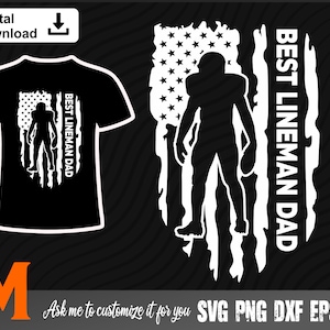 Best Football Dad, Patriotic American Flag Football SVG, Football Player svg, Football Dad svg, Cut File, Png, Vector Digital Download