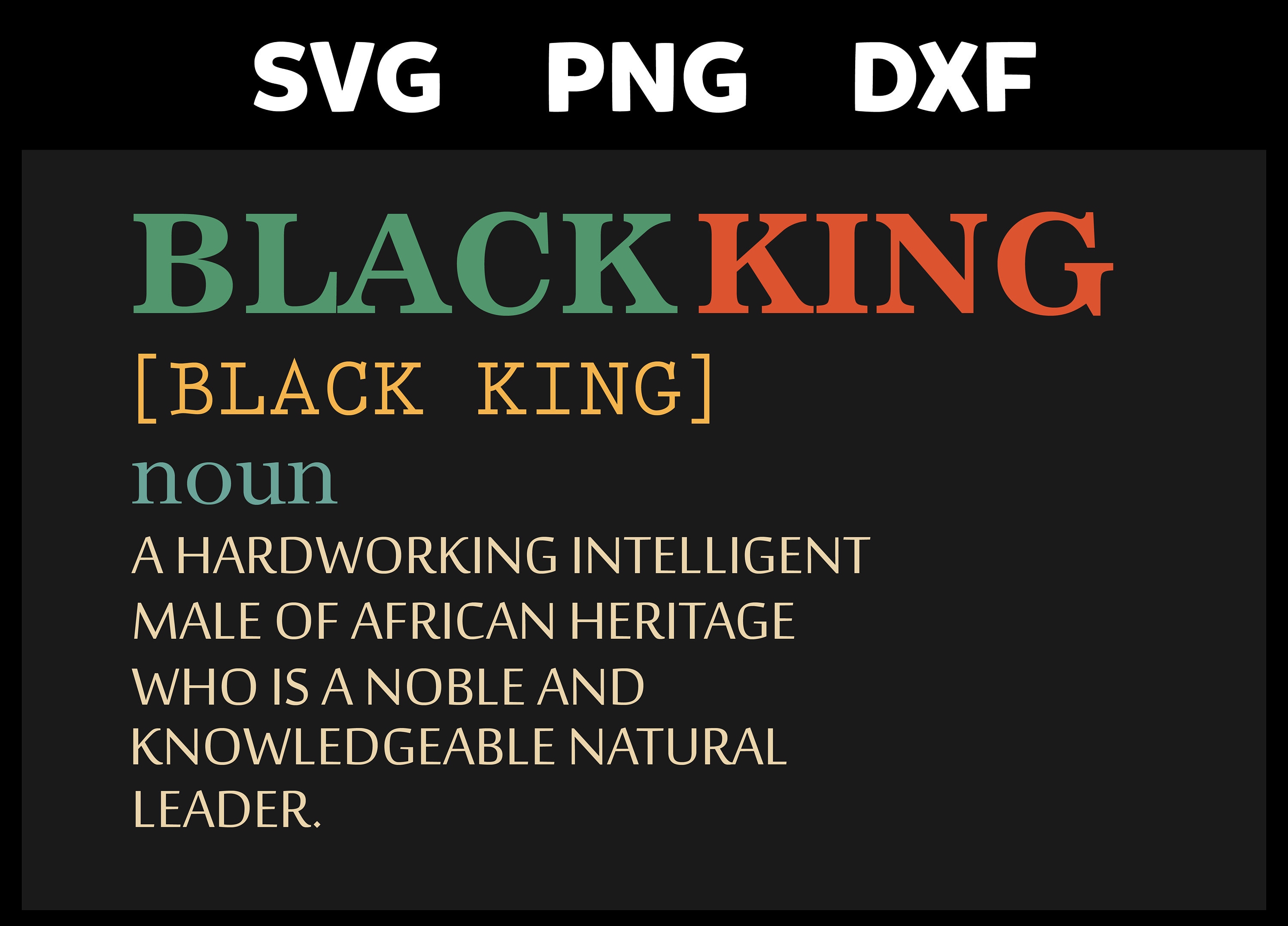 Black King SVG Definition Retro Black Man Svg Melanin Svg | Etsy